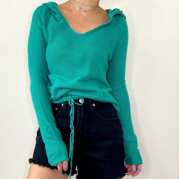Anthropologie Tops - Anthropologie Sparrow Airy Pointelle Hoodie